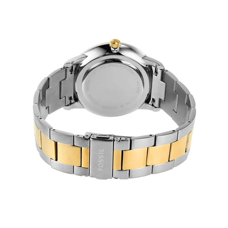 Fossil Neutra Moonphase Two-Tone Black Dial Men's Watch- FS5906